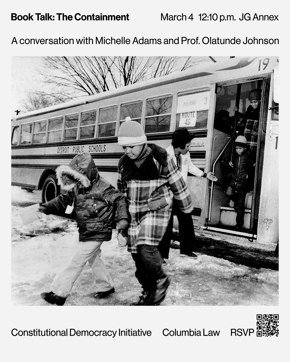 Book Talk with Michelle Adams: The Containment